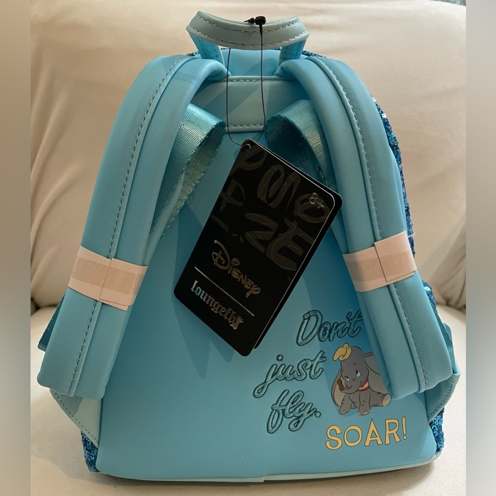 NWT! Disney Loungefly Dumbo Sequin Mini Backpack - Picture 11 of 15